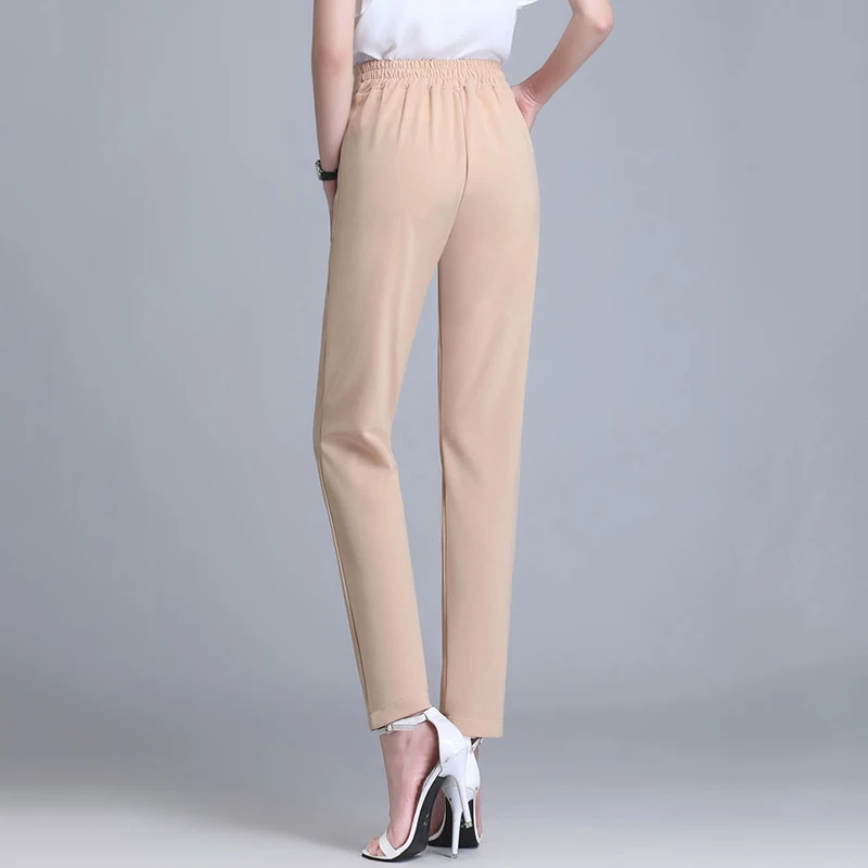 Женские шаровары с высокой талией высокое качество женская офисная одежда