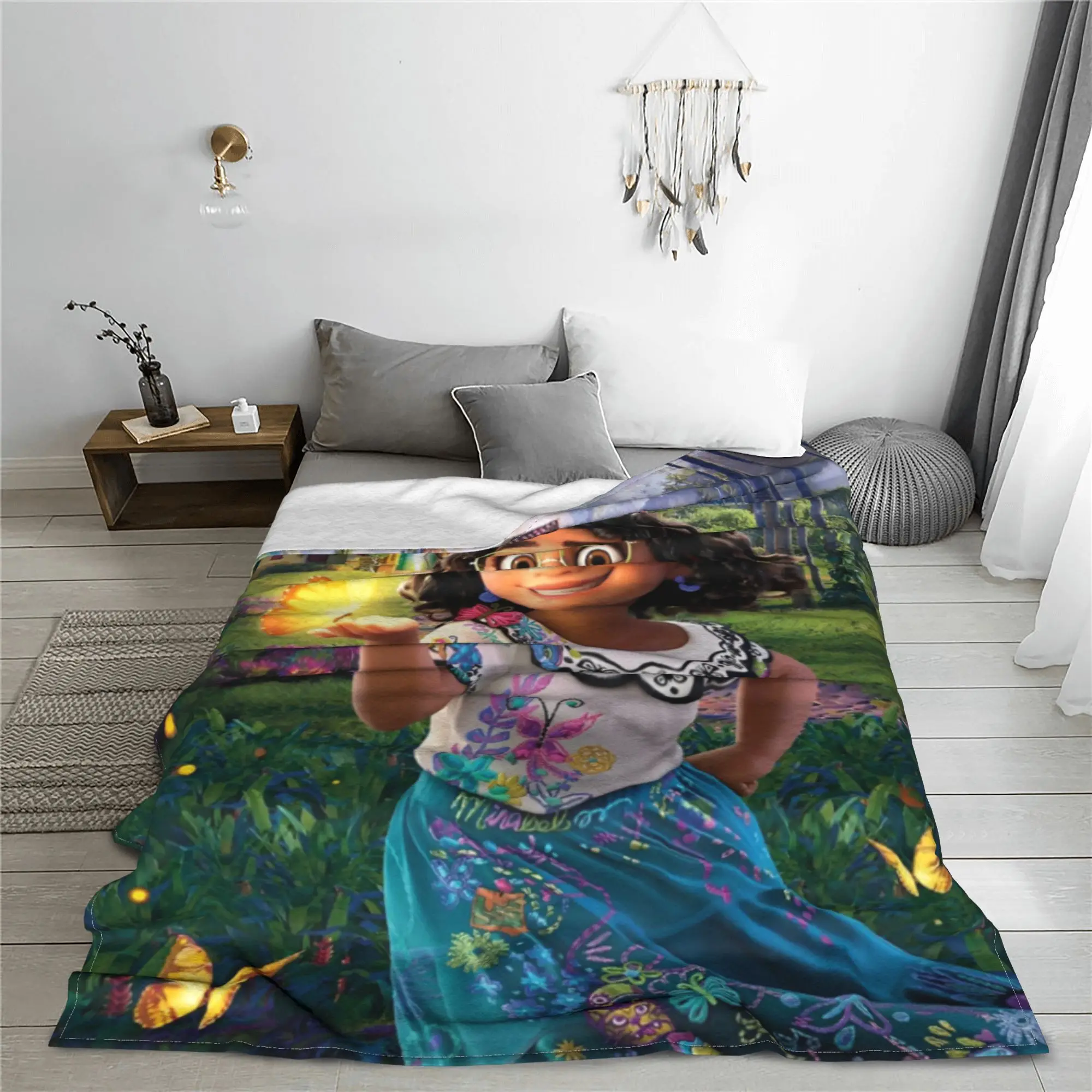 Encanto Mirabel Madrigal фланелевое одеяло волшебное мультяшное для дивана на открытом
