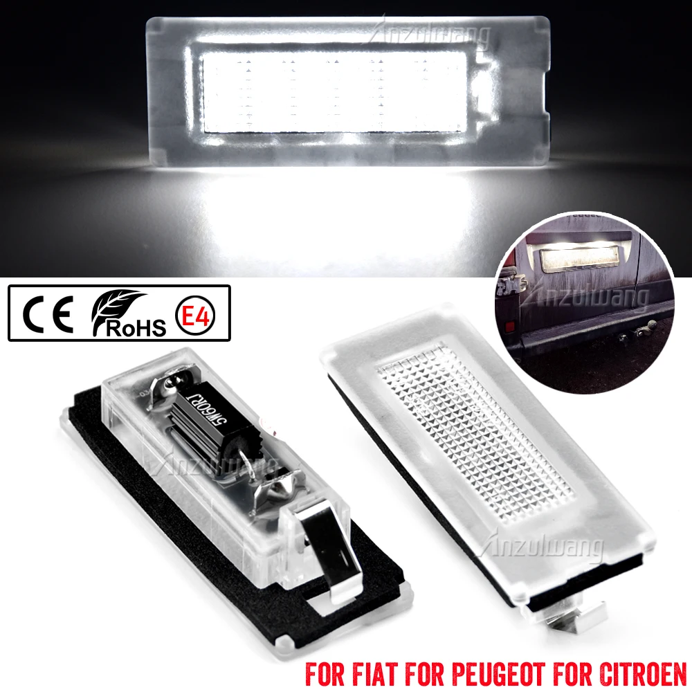 

2Pcs LED License Number Plate Light For Fiat Ducato Bus Kasten For Peugeot Boxer Bus Kasten For Citroen Jumper Bus Kasten 06-19