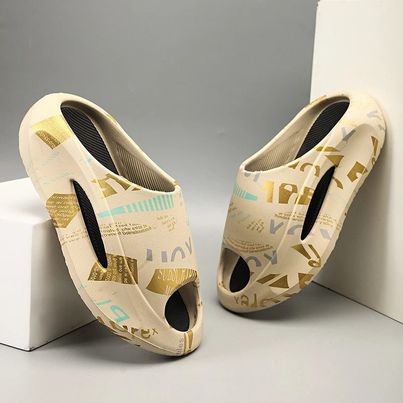 Мужские Нескользящие пляжные сандалии мягкие босоножки из ЭВА на толстой