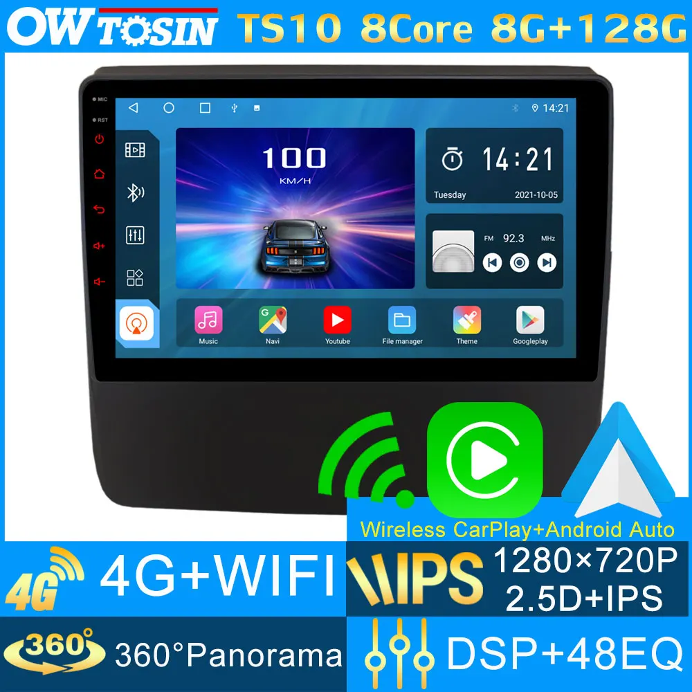 Автомобильная Мультимедийная стереосистема TS10 8 ядер + 128G IPS 1280*720P - Цена: 33056.04