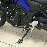 motorcycle cnc aluminium foot side stand enlarge extension kickstand plate for yamaha mt 03 mt03 mt 03 abs rh07 rh12 niken rn58