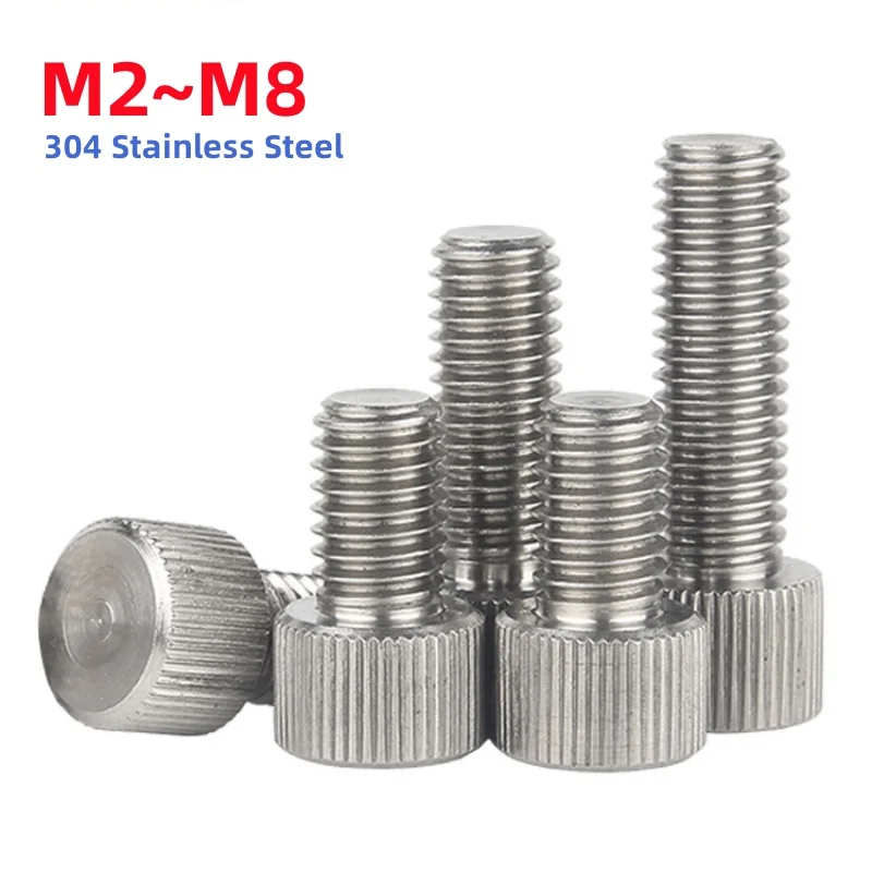 

304 винты с накатанной головкой из нержавеющей стали M2 M2.5 M3 M4 M5 M6 M8 ручной винт с регулировкой