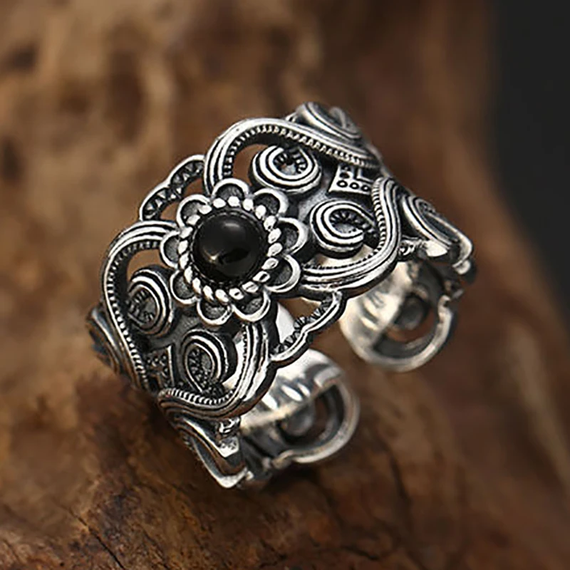

Trendy New Style Hollow Zircon Flower Open Rings for Men Women Elegant Delicate and Light Luxury Jewelry