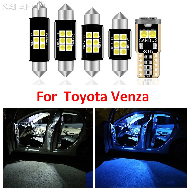 13pcs White Canbus LED Light Bulbs Package Kit For 2009-2016 Toyota Venza T10 31MM Interior Map Dome Trunk License Plate Lamp