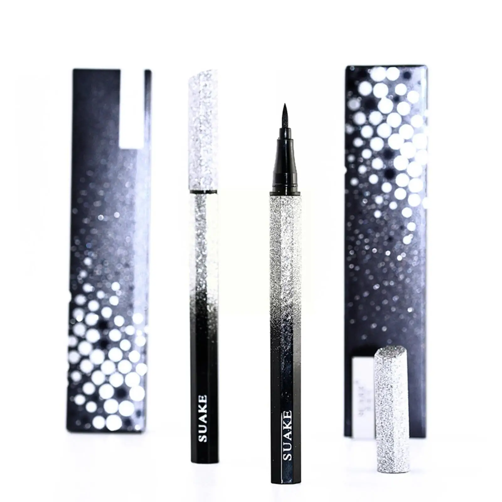 

Черная жидкая подводка для глаз, водостойкая стойкая быстросохнущая подводка для глаз, легкая и устойчивая к поту, для растушевки, косметик...