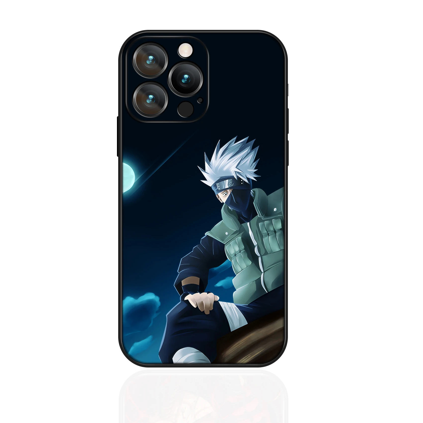 Чехол MINISO Hatake Kakashi для iPhone 16 Pro Max мягкий силиконовый черный чехол телефона с аниме