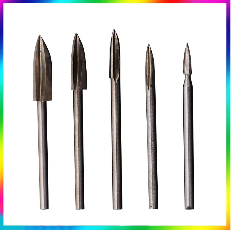 

3.0MM White Steel Wood Carving Sharp Knife Woodworking Electric Grinding Head Milling Cutter Sword Blade
