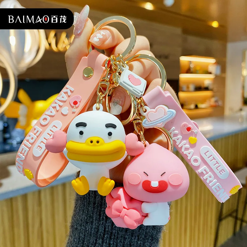 

New Cartoon Duck Keychain Animal Keychain Fashion Bag Pendant Couple Key Chain Accessories Cute Keychain Charms Gift