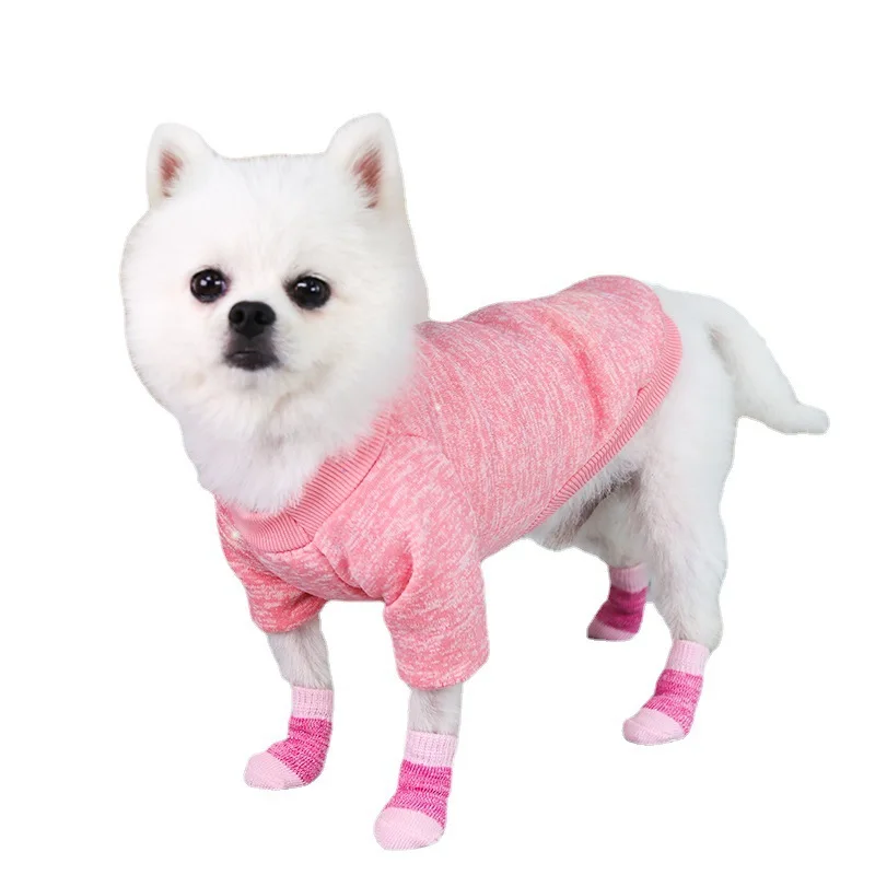 

Fall Stretch Accessories Dogs Medium Small Supplies Fighting Pomeranian Cats Socks Shoes Pet Large Warm Law Teddy Winter Dogs