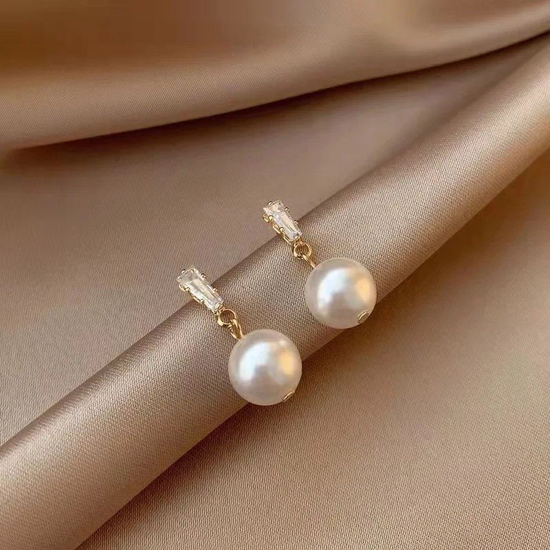 

Fashion Pearl Earrings For Women Girls 2022 Trendy Vintage Cute Geometric Drop Earring Pendientes Mujer Party Jewelry
