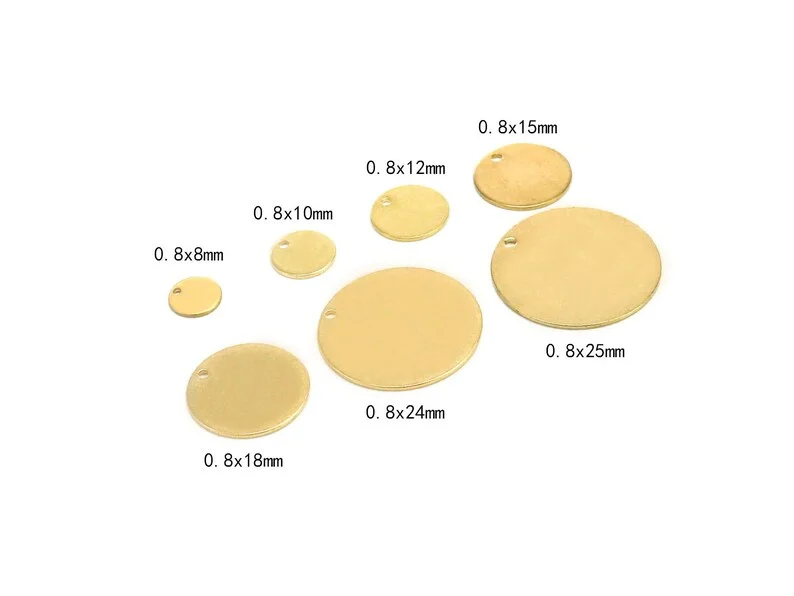 Круглые Подвески для сережек круглые латунные подвески штамповки 8x0 8 мм 10x0 12x0