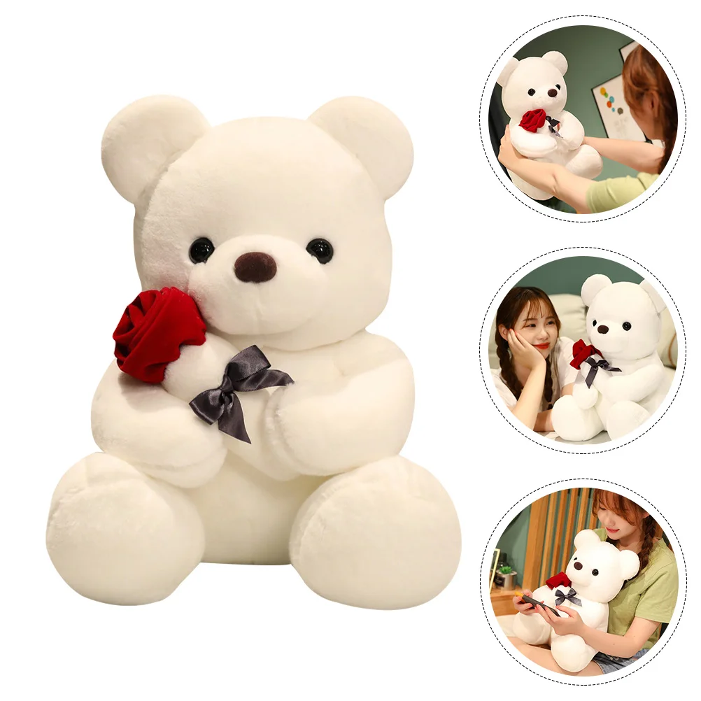 

Кукла на День святого Валентина, изысканная кукла с розовым медведем, восхитительная плюшевая кукла