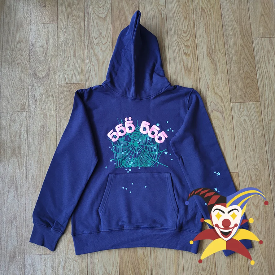 

Puff Print Sp5der Young Thug 555555 Angel Number Hoodie Men Women 1:1 Best QualitySpider Web Pullover Sweatshirts