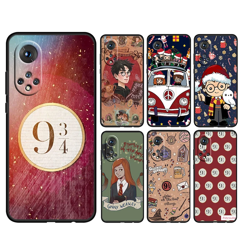 

Handsome P-potters For Honor 80 70 60 50 X30 9C 9X 9A 8X MAX Pro Plus Lite SE Soft Silicone Black Phone Case