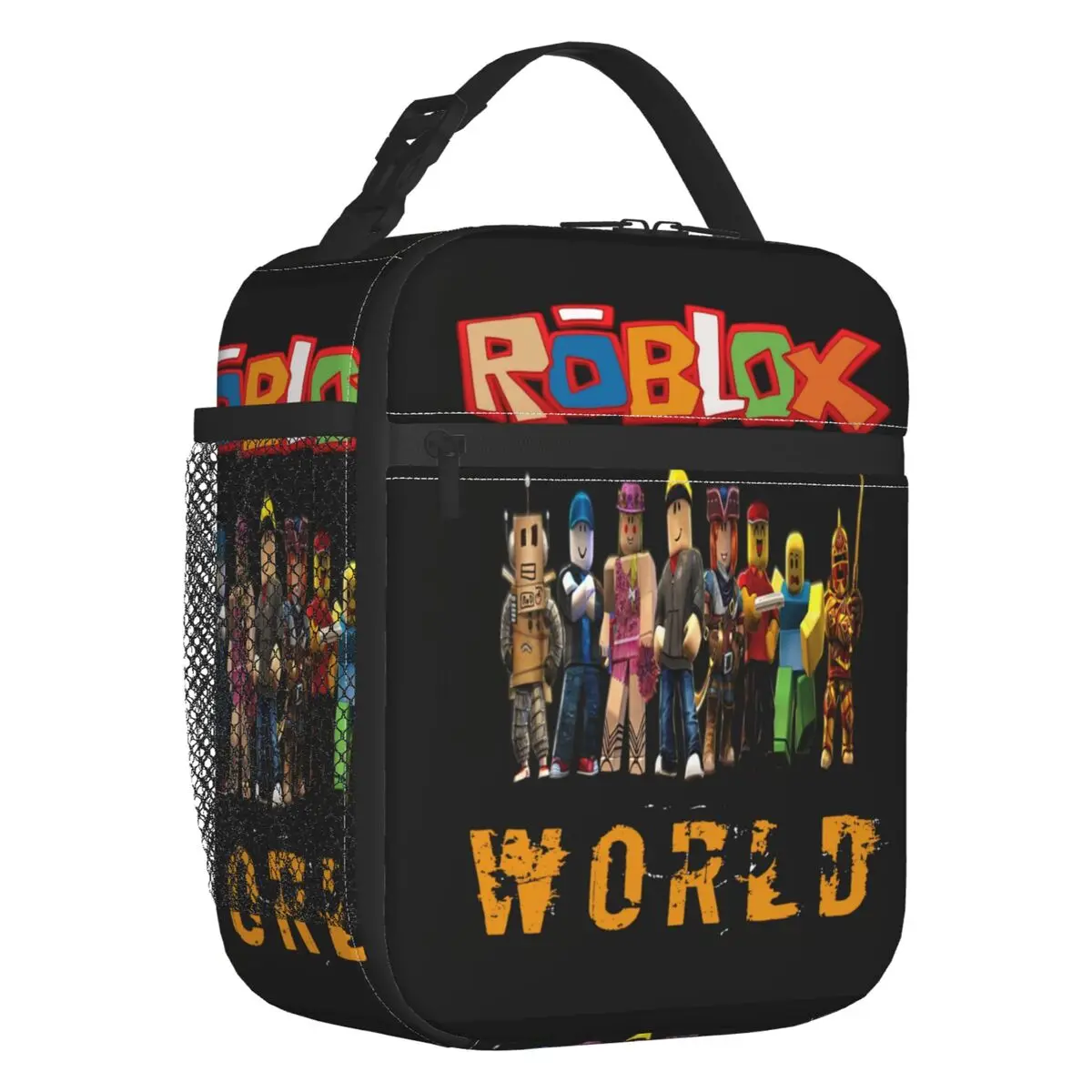 Robloxs World Thermal Insulated Lunch Bag Women Video Game Portable Lunch Tote for School Multifunction Food Box