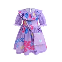 high quality charm girls encanto mirabel isabella cosplay costumes dress children birthday carnival party fancy summer dresses