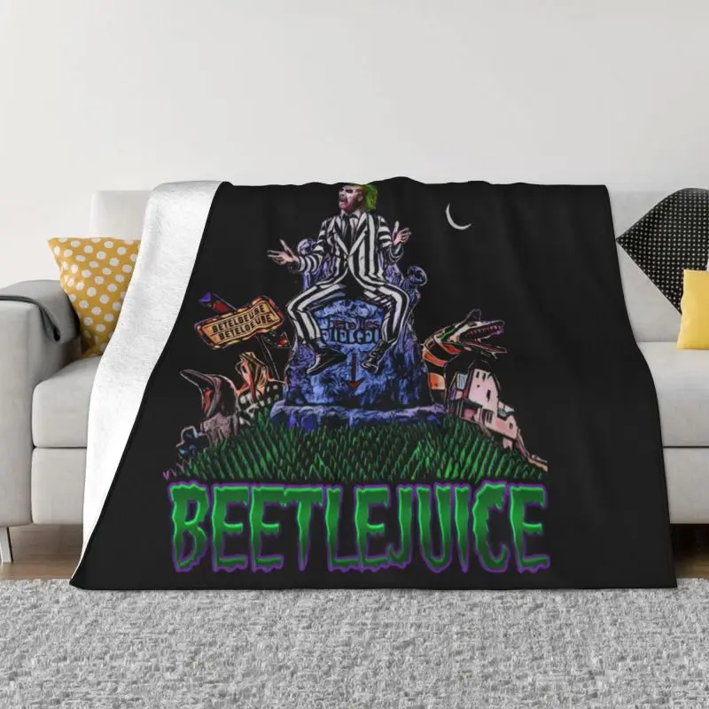 

Удобное Мягкое Фланелевое летнее одеяло от Beetlejuice из фильма «ужасы» для Хэллоуина
