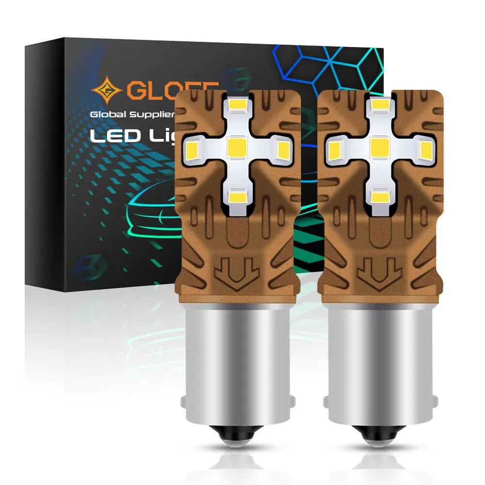 

Glofe 1156 Led Light Bulbs P21W 7506 Car Truck Backup Reverse 6000K Hid White