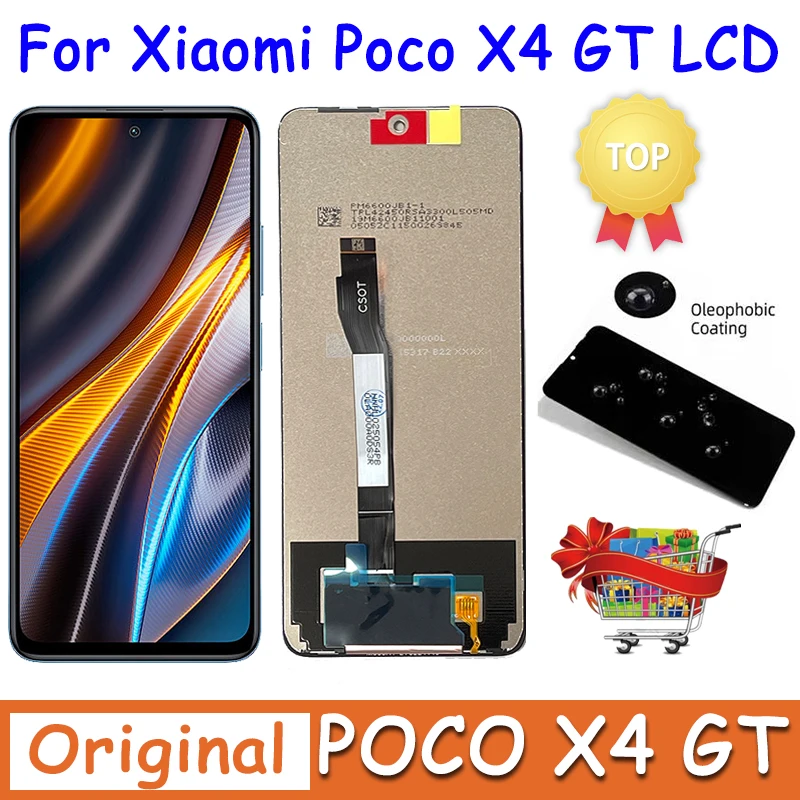 66-original-for-xiaomi-poco-x4-gt-22041216g-lcd-display-touch-screen-digitizer-for-poco-x4gt-lcd-with-frame