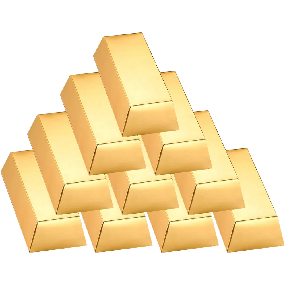 

10Pcs Gold Bar Paper Gift Box Party Party Party Party Birthday Party Favor Boxes for Halloween Pirate Party Birthday Christmas