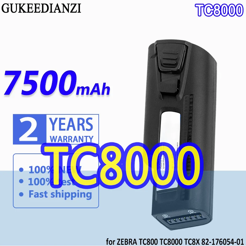 

Bateria 7500mah High Capacity Battery For ZEBRA TC800 TC8000 TC8X 82-176054-01 High Quality Battery