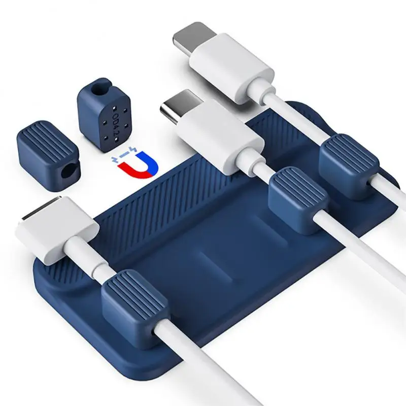 

Cord Management Clip Usb Cable Winder Wire Organizer Smart Cable Holder Cable Organizer Silicone Magnetic Organizer