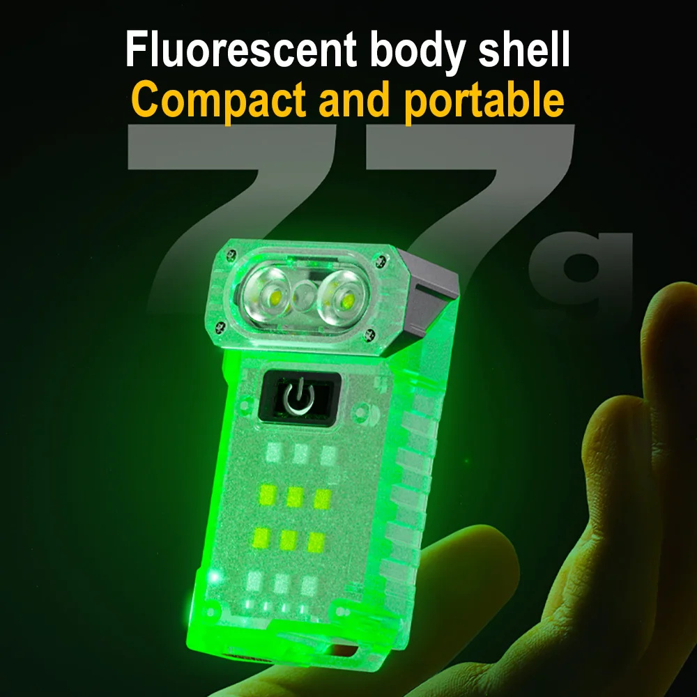 Фонарик флуоресцентный BORUiT поворот на 90 ° с магнитным креплением УФ фонарь для