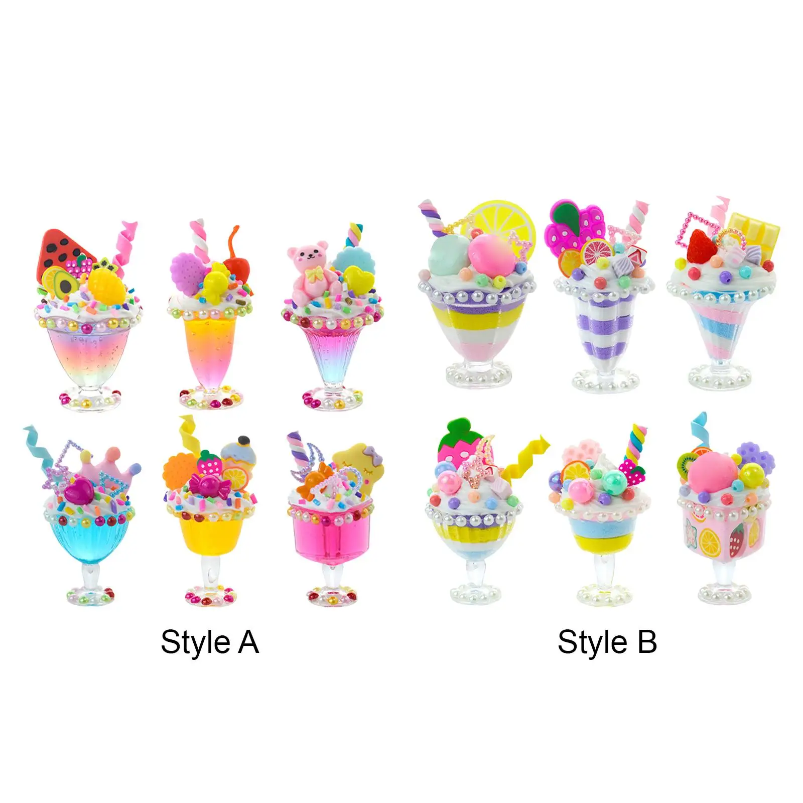 

6 чашек, строительная глина, цветные игрушки с аксессуарами, Мультяшные игрушки из стрейч-глины для игры, подарок на день рождения