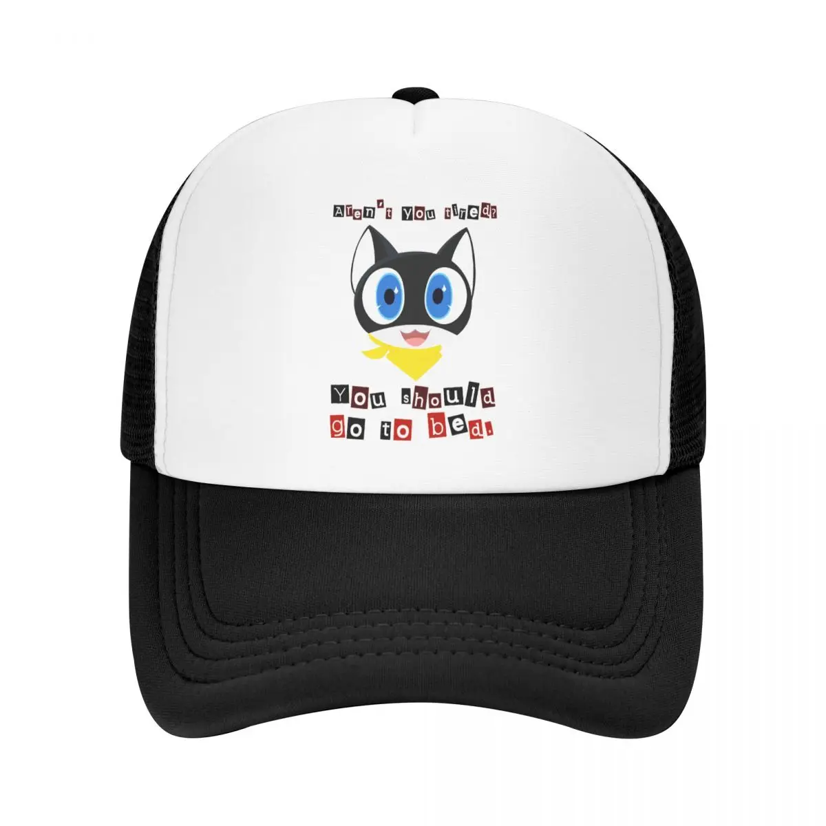 

Persona Series Game Trucker Hats Morgana You Should Go To Bed Classic Mesh Net Baseball Cap Snapback Outdoor Kpop Peaked Hat