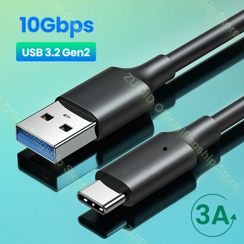 

10Gbps USB3.2 to USB Type C SuperSpeed Data Cable for SSD M2 Enclosure NVME M2 3A Fast Charging Type C Cable For Samsung Xiaomi