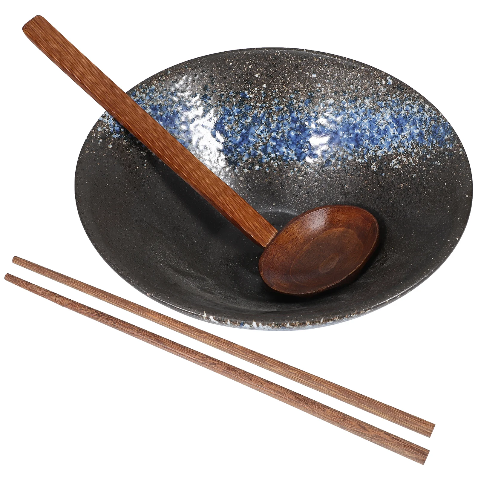 

Bowl Ramen Bowls Ceramic Noodle Japanese Soup Serving Chopsticks Set Asian Pho Spoon Porcelain Udon Rice Spoons Cereal Salad