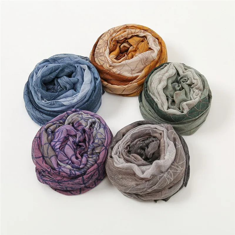 

2022 Autumn Fashion Aztec Geometric Patchwork Viscose Shawl Scarf Print Soft Wrap Pashmina Stole Bufandas Muslim Hijab 180*90Cm