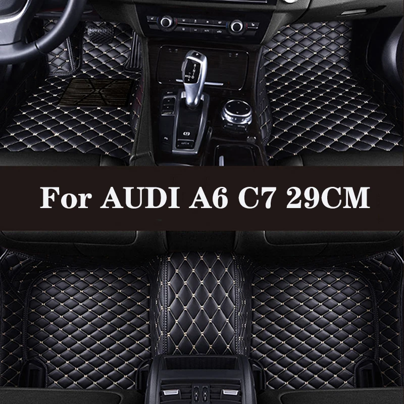 

Полностью объемный Кожаный Автомобильный напольный коврик на заказ для AUDI A6 C7 29 см 2012-2017 (модельный год) Автомобильный интерьер автозапчасти