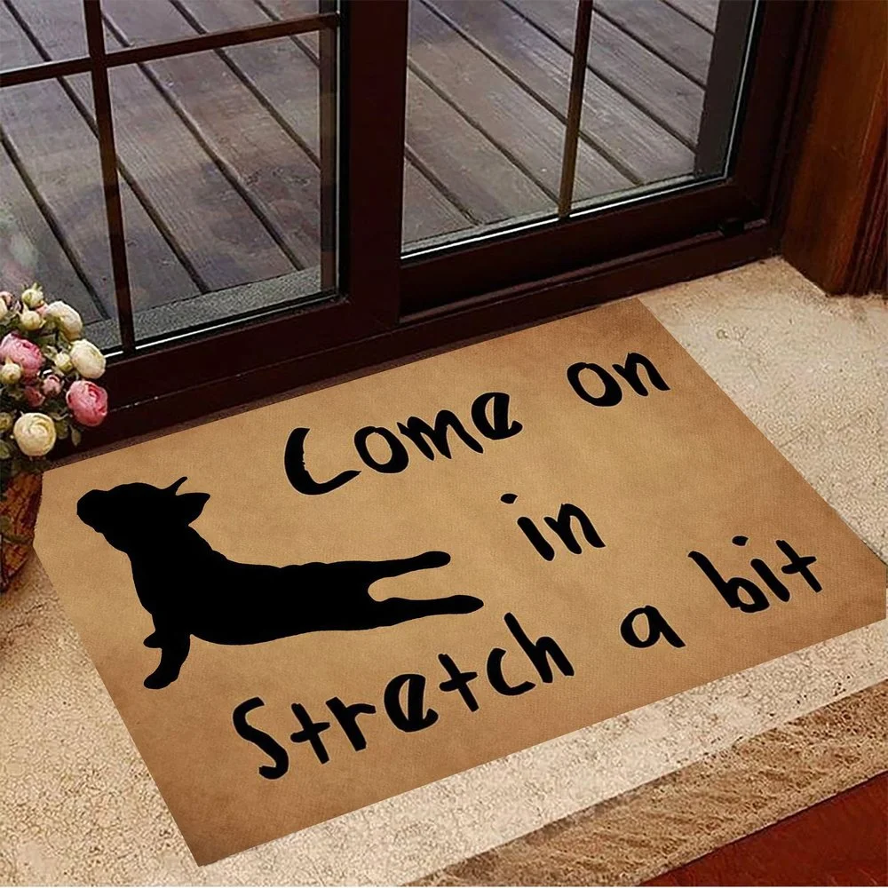 CLOOCL Chihuahua Come on In Stretch A Bit Doormat Funny Welcome Entry Mat Yoga Lover Gift 3D Carpet Home Decor |