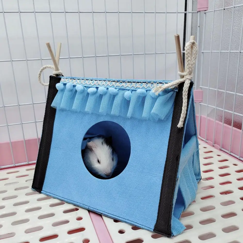 

Pet Rabbit Tent House Hideout Hamster Nest Corner Hideaway For Squirrel Gliding Chinchilla Guinea Pig Small Pets Accessories