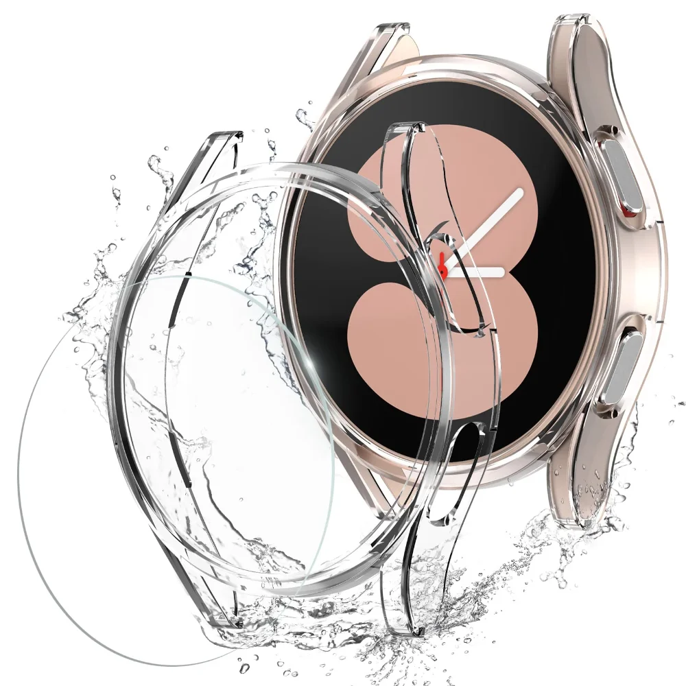 Case+Silicone Strap for Samsung Galaxy Watch 4 44mm 40mm No Gap Wristband for Galaxy Watch 4 Classic 46mm 42mm Protective Cover