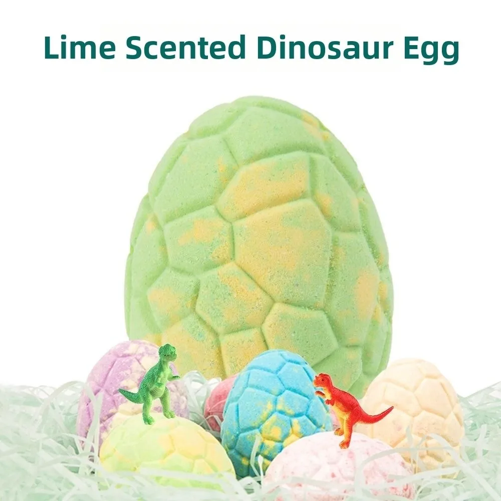 Фото Набор из 6 натуральных органических бомбочек для ванны в форме динозавров с эфирными маслами, ароматизированные, с пузырьками и игрушками-сюрпризами №4