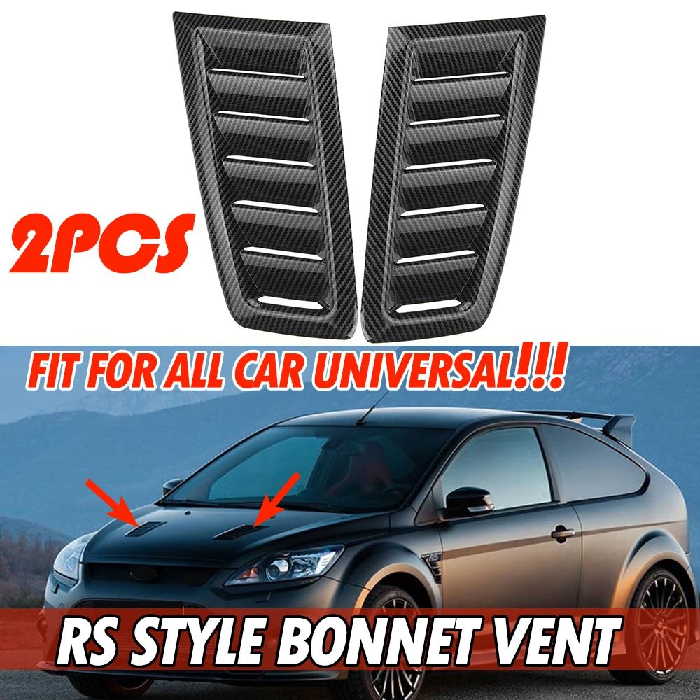 2PCS Universal Car Front Bonnet Vents Hood For Ford For Focus MK2 For BENZ For Audi For BMW For Honda For Infiniti For Civic