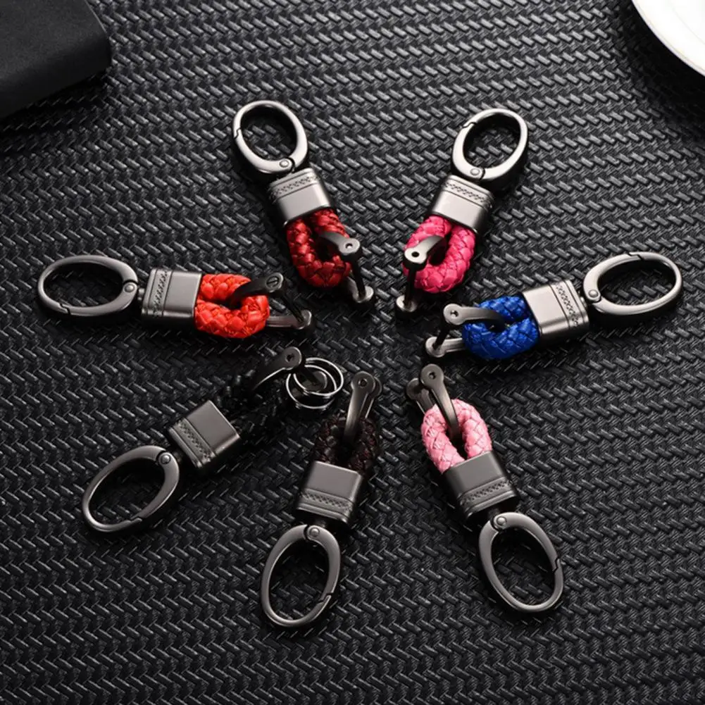 

Alloy Keychain Decor Exquisite Workmanship Sturdy Braided Rope Waist Hanging Keychain Pendant Key Accessories for Daily Use