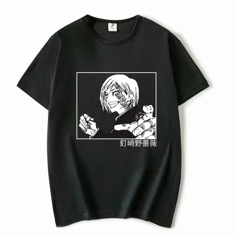 

Мужская хлопковая футболка с коротким рукавом, с принтом аниме