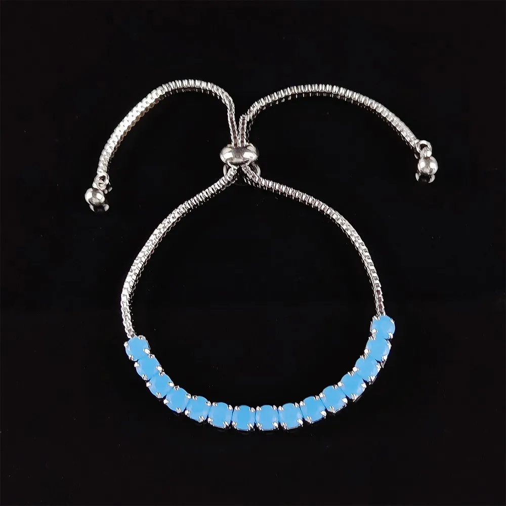 

[Top Jewelry Merchant] The highest quality fashion jewelry new creative design sweet sky set sapphire lady bracelet