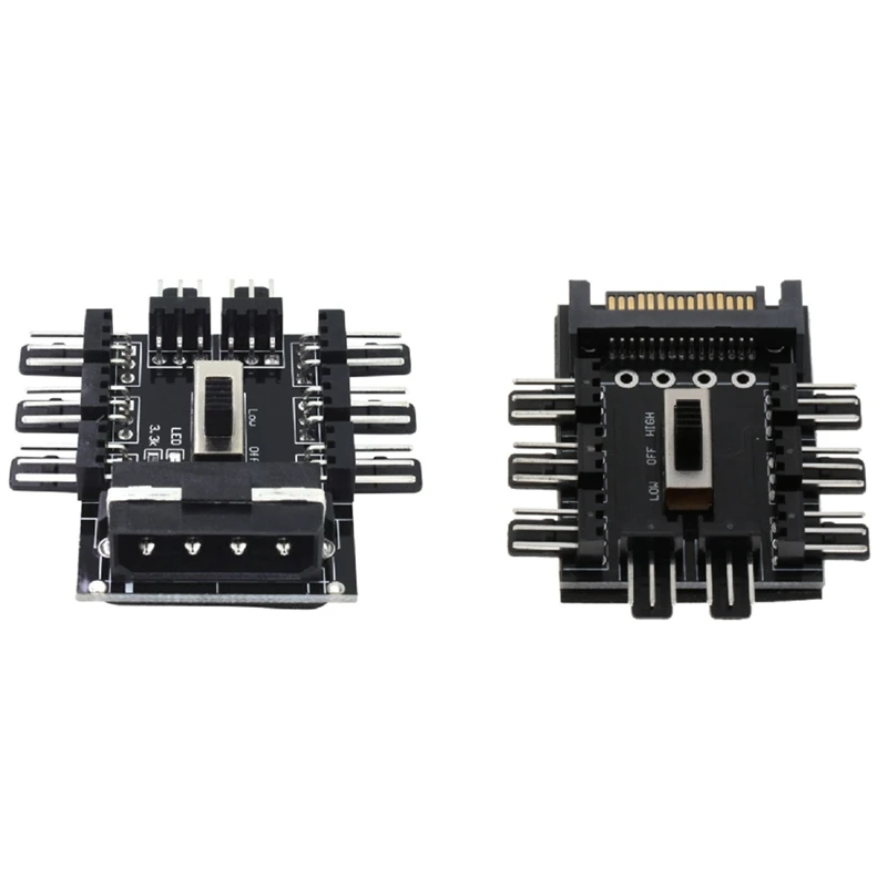 

Разветвитель для ПК с 1 на 8 контактами, Sata, Pwm, Molex, 12 В, 4 контакта/Sata