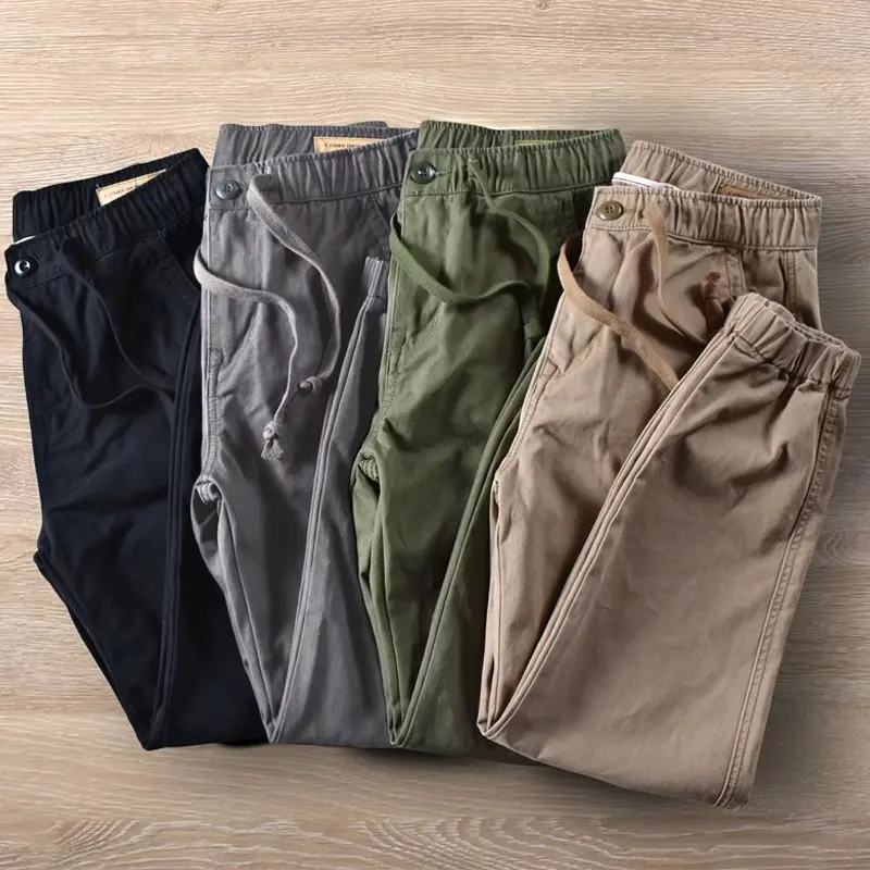 Модные брендовые мужские повседневные брюки свободного покроя в корейском стиле