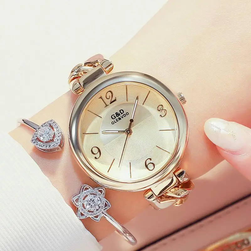 Часы женские кварцевые с японским механизмом из нержавеющей стали | Наручные