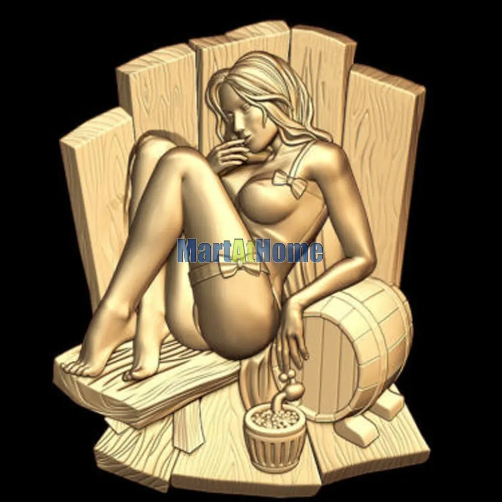 

Модель 3D STL Женская в сауне для гравировки фрезерного станка с ЧПУ и рельефной поддержкой 3d-печати ZBrush Artcam Aspire Cut3d