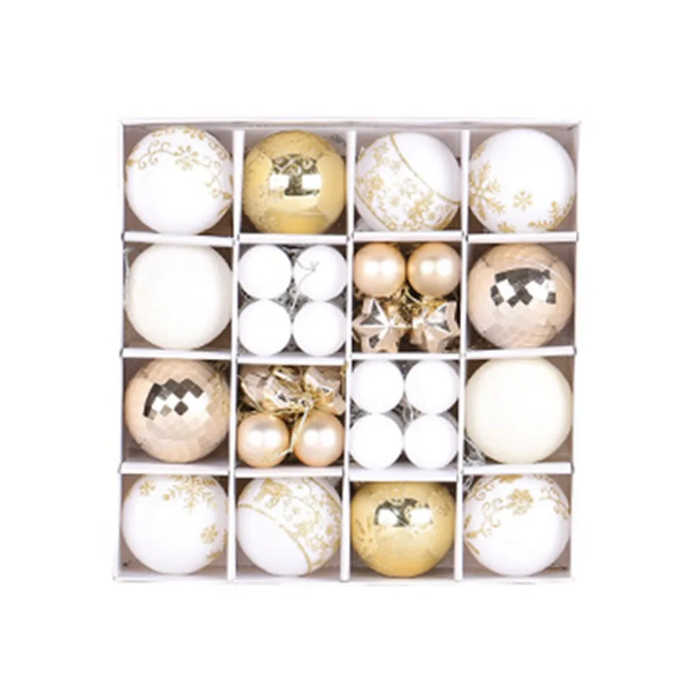 

Шарики для рождественской елки, 44 шт., 3/6 см, большой Рождественский шар, многоцветные шарики, украшения для рождественской елки, набор украшений для дома