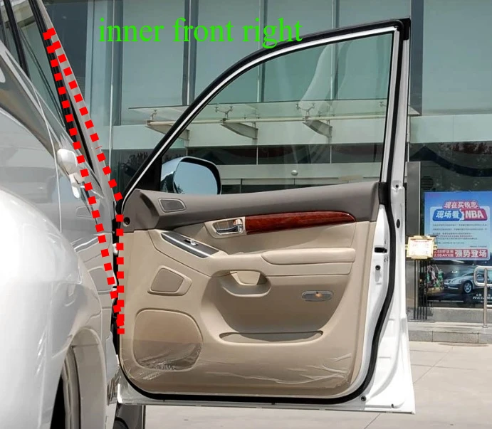 

1 шт., бежевая дверная резина для Lexus GX470, уплотнительная лента от дождя, резиновая дверная рама для Land Cruiser Prado LCP120 2003-2009 гг.