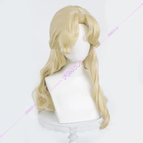 Identity V The Silver Knight Психолог Косплей Парик Ада Месмер Полузавязанные Длинные Светлые Золотые Волосы Женский Парик Хэллоуин Карнавал