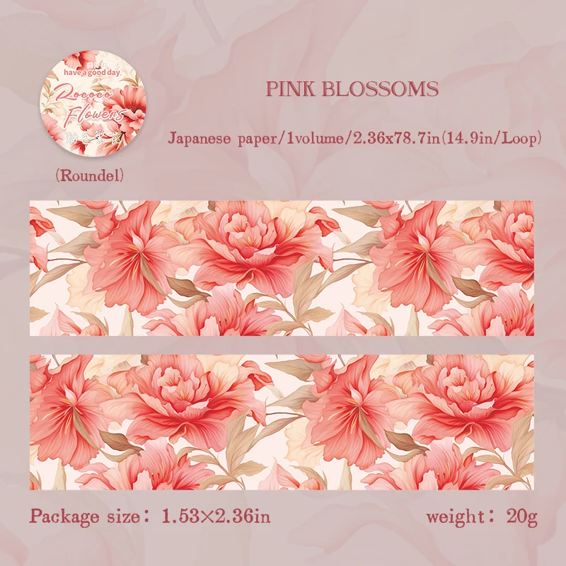 

50 мм * 2 м лента васи с цветами для творчества, скрапбукинга, клей для ручного счета, ручная работа, принадлежности для журналов «сделай сам», принадлежности для скрапбукинга